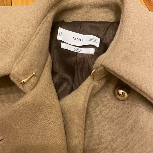 🌹SOLD🌹 MANGO Wool Tan Beige Coat NWOT - Picture 6 of 13